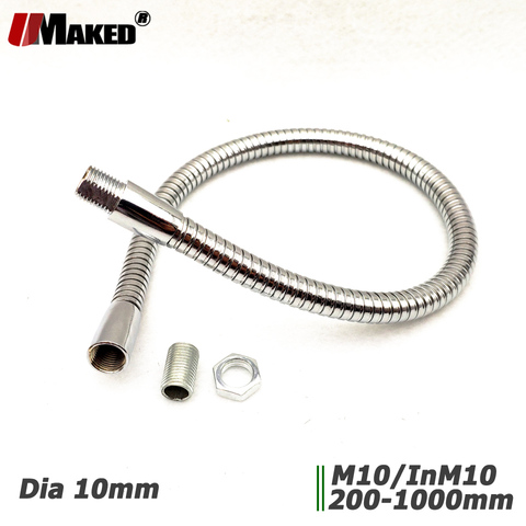 2pc Dia10mm LED Gooseneck Desk Lamp Flexible table lamp holder lights Accessories Metal Pipe 20-100cm M8/M10 Head Screw Pitch 1 ► Photo 1/6