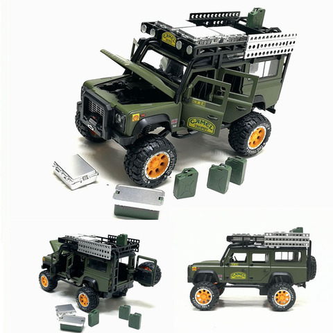 1/28 Diecasts Toy Vehicles Defender Camel Trophy Car Model Sound Light Collection Car Toys For Children Toys Gift Free Shipping ► Photo 1/6