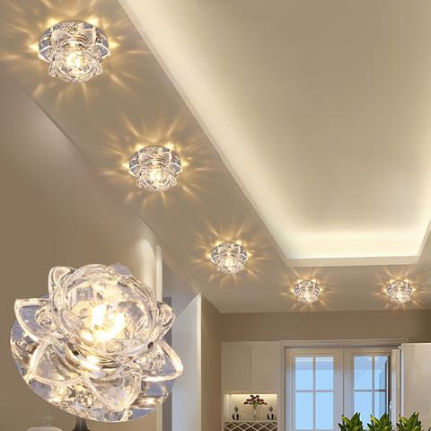 Crystal Spotlight LED Ceiling Light Embedded Living Room Downlight Ceiling Aisle Light Corridor Light ► Photo 1/4