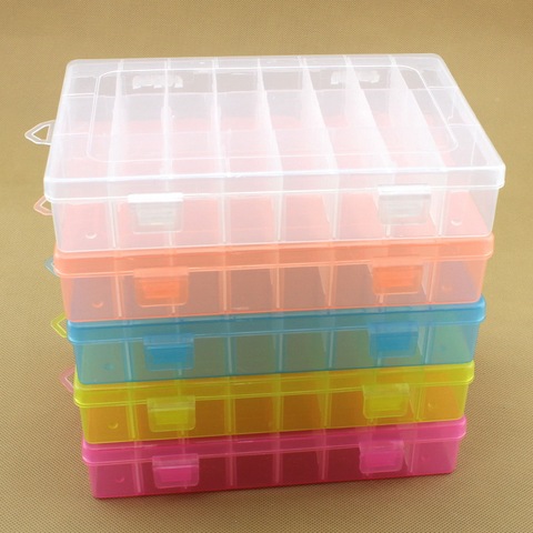 24 Grids DIY Tools Packaging Box Portable Electronic Components Screw Removable Storage Screw Jewelry Tool Case Colorful Plastic ► Photo 1/6