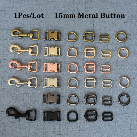 1 Pcs/Lot 15mm Metal Safety Strong Clips Lobster Clasp Dog Leash Carabiner Snap Hook DIY Key Chain Bag 15mm7826 ► Photo 1/6