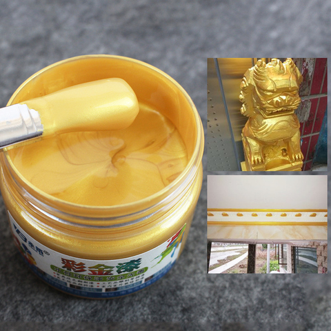 Gold Water-based Acrylic Paint Wood Lacquer Metal Varnish Coatings for Furniture Cars Statuary Color ► Photo 1/6