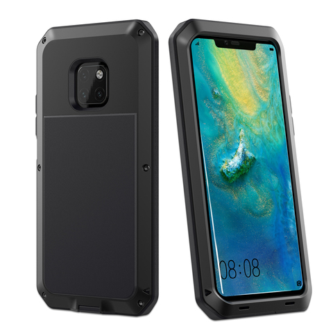 Heavy Duty Protection Doom armor Metal Aluminum phone Case for Huawei Mate 20 Pro P30 Pro Cases Shockproof Dustproof Cover ► Photo 1/6