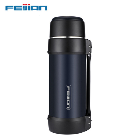 FEIJIAN Camping Trip 1.8L Thermos Bottle Vacuum Flasks Thermo Cup Outdoor Fishing Colourful Family Sport Coffee Mug Handgrip ► Photo 1/6