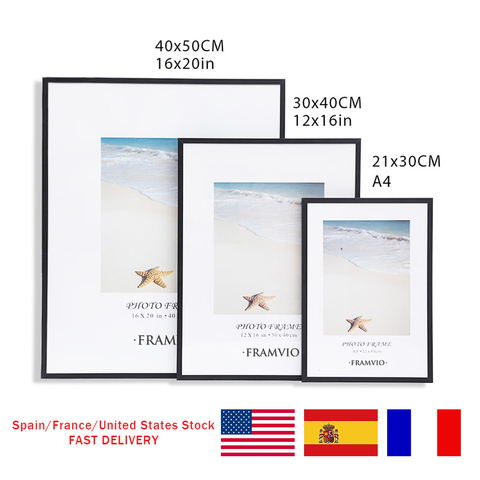 Aluminum Photo Pictures Frames White Black 40x50cm 30x40cm A4 With Mat For  Wall Display Gallery Posters Print Artwork Home Decor - Frame - AliExpress