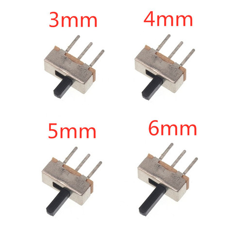 20Pcs SS12D00 Interruptor on-off mini Slide Switch 3pin 1P2T 2 Position High quality toggle switch Handle length:3MM/4MM/5MM/6MM ► Photo 1/4
