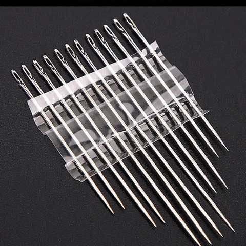 Self Threading Hand Sewing Needles Jeans Singer Set DIY Large Eye Knitting Tail Side Opening Hole Needle For Kids Eldely Blind ► Photo 1/6