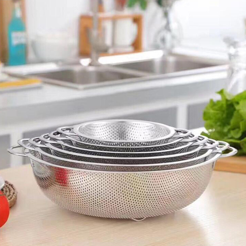 Stainless Steel Fine Mesh Strainer Colander Rice Vegetable Sieve Kitchen Supplies ► Photo 1/6