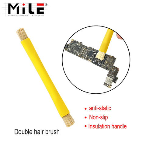 MILE Double Head Brush ESD Safe Brush Anti-Static Brush Repair Electronics Tool Kit BGA PCB Repair Cleaning Brush ► Photo 1/6