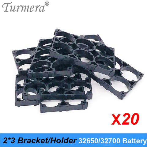 Turmera 32650 32700 2*3 Battery Holder Bracket Cell Safety Anti Vibration Plastic Brackets For 32650 32700 Battery Pack 20pieces ► Photo 1/6