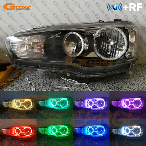 RF remote Bluetooth APP Multi-Color Ultra bright RGB LED Angel Eyes kit For Mitsubishi Lancer X 10 2007-2016 Halogen headlight ► Photo 1/6