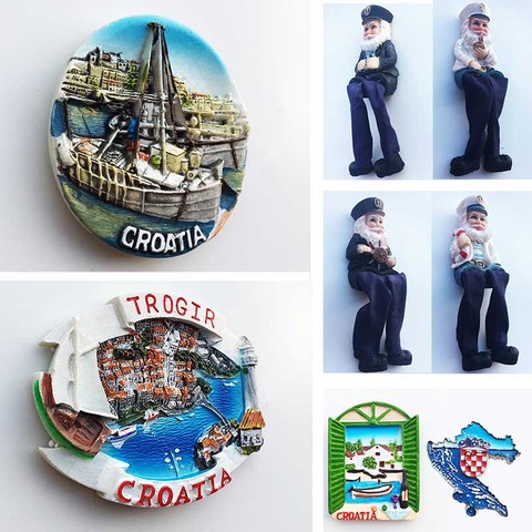 Croacia Fridge Magnet Kroatie Tourist Souvenirs Mediterranean Malta Poland Magnetic Refrigerator Stickers Croatia Map Home Decor ► Photo 1/6