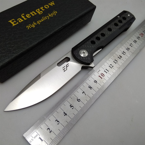 EF Folding knife D2 blade tactical survival camping pocket knives outdoor carbon fiber G10 handle rescue hunt kitchen EDC tools ► Photo 1/6