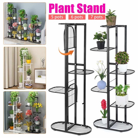 1pcs Plant Shelves Iron Potted Flower Plant Stand Rack Multiple Flower Pot Holder Shelf Indoor Outdoor Planter Display Organizer ► Photo 1/6