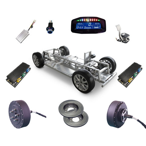 QS Motor 273 8000W 2wd 96V 115kph BLDC brushless electric car hub motor conversion kits with APT96600 motor controller  ► Photo 1/1