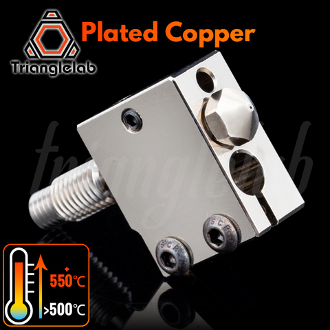 trianglelab Plated Copper Volcano Kit Nozzle+ Heat BLOCK+ TC4 Titanium alloy Heat Break for PETG carbon fiber PEI PEEK ABS NYLON ► Photo 1/5