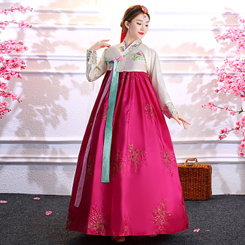 Ethnic Korean Womens Hanbok Ancient Traditional Dress National Costume Cosplay 