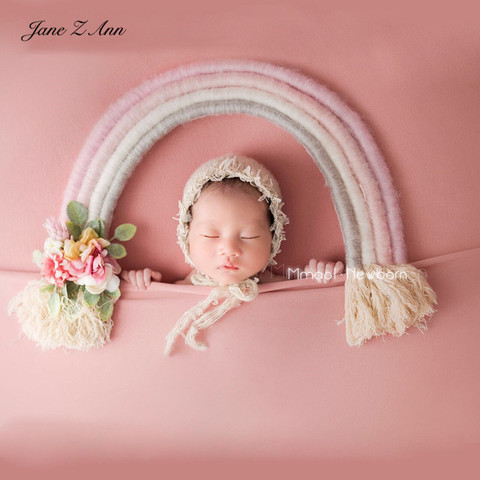 Jane Z Ann Good Dream Rainbow Candy Color Hand-Woven Newborn  Baby studio Shooting Accessories crative photography props ► Photo 1/5