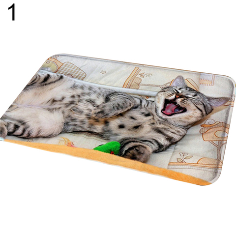 Carpet Vintage Entrance Mat Waterproof Cute Cat Puppy Print Floor Mat Bedroom Carpet Anti-Slip Kitchen Toilet Doormat Home Decor ► Photo 1/6