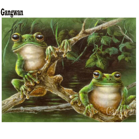 Diamond Painting Frogs Background art 5D Diy Mosaic Drill Resin Embroidery bead Cross Stitch Kit Needlework Decoration Home gift ► Photo 1/6