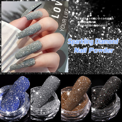 Reflective Sparkling Pigment DIY Nail Glitter Dust Nail Art Powder