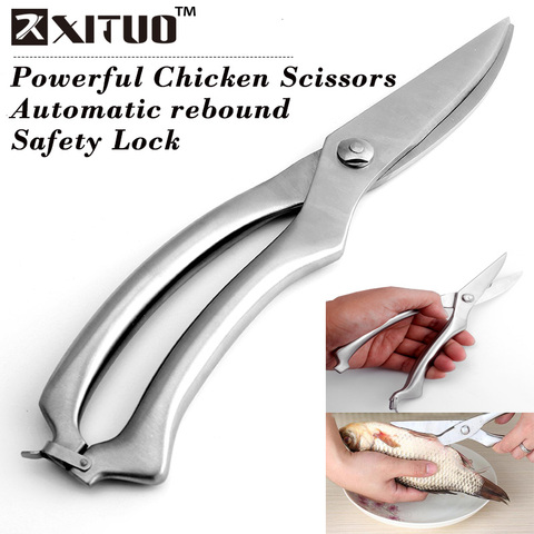 XITUO Kitchen Utility Shears Stainless Steel Poultry Scissors Cooking Scissors for Chicken Bone, Fish, Meat Cut Chef Scissors ► Photo 1/1