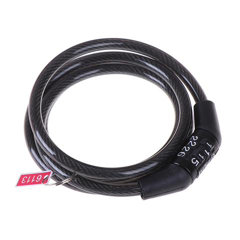 Bike Bicycle Cable Chain Lock Cycling Security 4 Digit Combination Password ► Photo 1/6