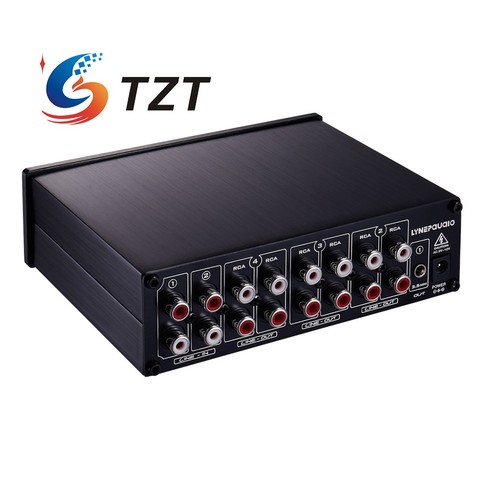TZT 8-Channel Preamp Audio Distributor Amplifier Two Input & Eight Output RCA 3.5MM Ports B981 ► Photo 1/5