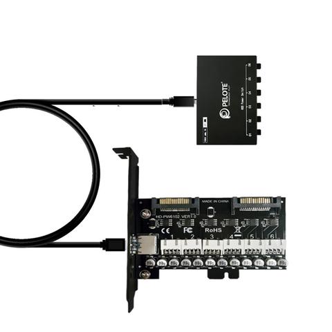 PELOTE HD-PW6102  HDD Power Switch Control hard drive selector sata drive switcher For Desktop PC computer ► Photo 1/6