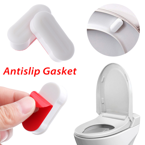 4Pcs/lot Antislip Gasket Set Bumper Self-adhesive Increase The Height Toilet Seat Cushioning Pads Bathroom Protect Toilet Seat ► Photo 1/6