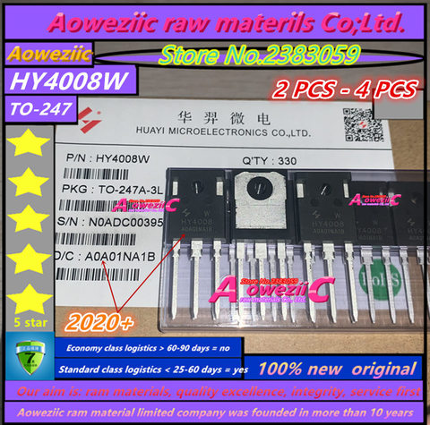 Aoweziic  2022+  2 PCS - 4 PCS  100% new original  HY4008  HY4008W  MOSFET  80V 200A  TO-247 inverter Ultra chip ► Photo 1/6