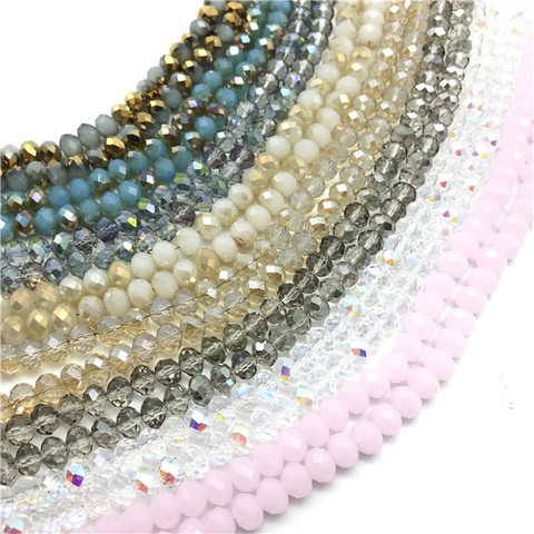 2mm/4mm/ 6mm/8mm Crystal Rondel Beads Wheel Faceted Glass Beads for Jewelry Making Diy Jewelry Accessories Jewelry Findings ► Photo 1/6