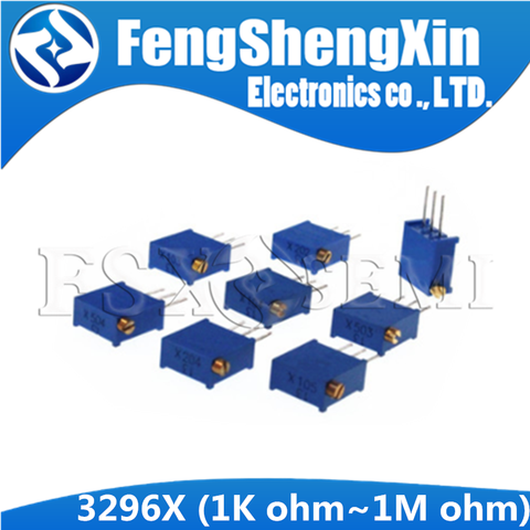 10pcs 3296 3296X series resistanceohm Trimpot Trimmer Potentiometer 1K 2K 5K 10K 20K 50K 100K 200K 500K 1M ohm 100R 200R 500R ► Photo 1/1