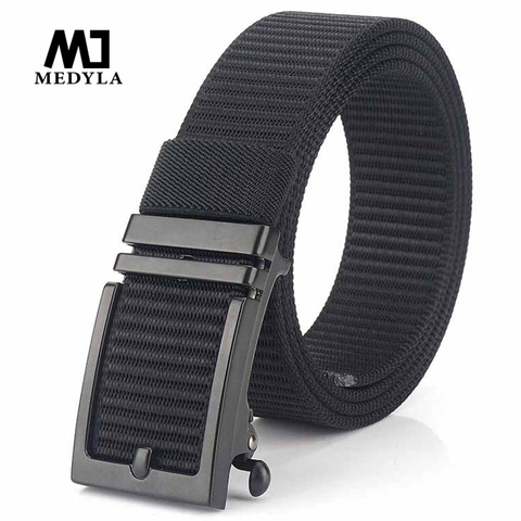 Medyla 2022 Mens Military Nylon Belt New Technology Automatic Buckle Hard Metal Tactical Belt for Men 3.5cm Sports Belt ► Photo 1/6