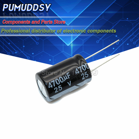 5PCS Higt quality 25V4700UF 16*25mm 4700UF 25V 16*25mm Electrolytic capacitor ► Photo 1/1