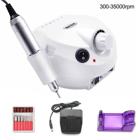 35000RPM Electric Nail Drill Machine Electric Manicure Machine Drills Accessory Pedicure kit Nail Drill File Bit Nail tools ► Photo 1/6