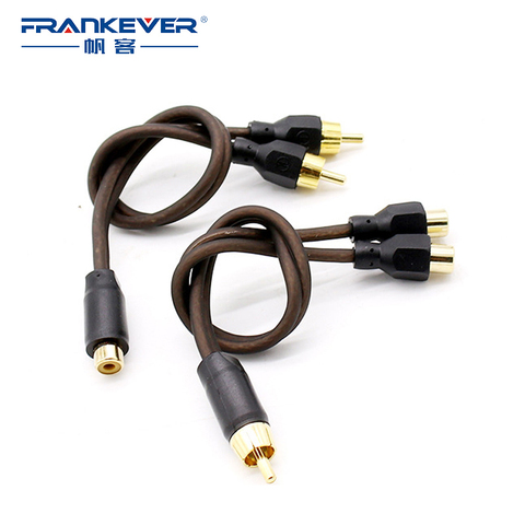 Buy Online Frankever Audio Cable 2 Rca Male To 1 Rca Female Y Splitter Cable For Car Amplifier Speaker Aux Cable Aux Line Audio Adapter Alitools