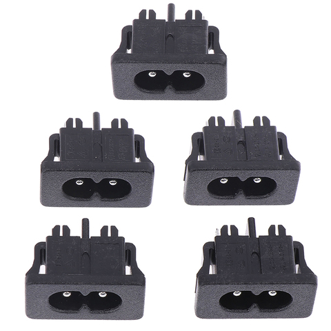 5pcs AC250V 2.5A 5pcs 2Pin IEC 320 C8 Screw Mount Inlet Plug Socket ► Photo 1/6