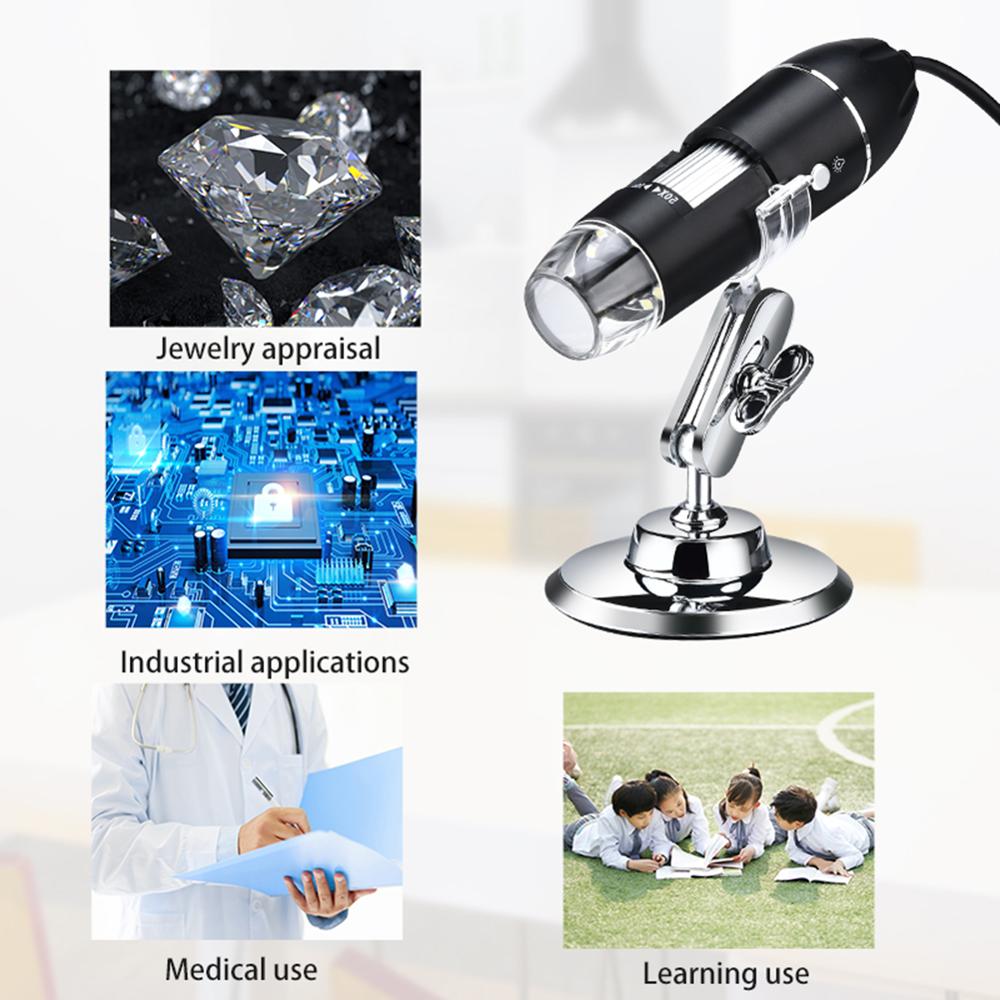 1600X Digital Microscope Three in One USB Endoscope Stereo Camera Microscopio 