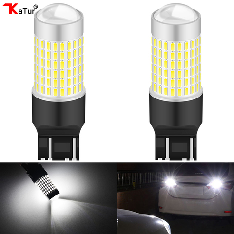 2PCS 6000K White Lada Kalina Granta Vesta DRL LED Bulbs SRCK 7443 7444 T20 W21/5W LED Lamp Extremely Bright 144Leds Canbus Led ► Photo 1/6