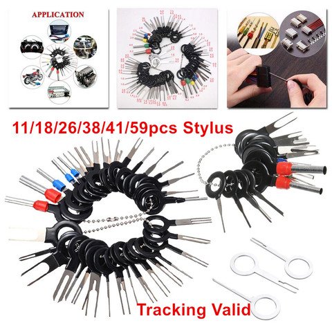 38/41/59/76Pcs Car Terminal Removal Kit Electrical Wiring Crimp Connector Pin Extractor Automobile Stylus Car Repair Tool ► Photo 1/6