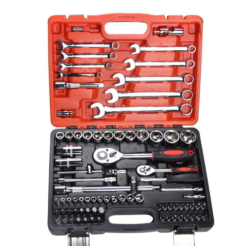 82pcs/Set Hand Tools for Car Repair Ratchet Spanner Wrench Socket Set Professional Bicycle Car Repair Tool Kits ► Photo 1/6