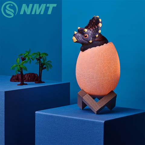 Dinosaur LED Night Light 16 Colors 3D Printed Touch Sensor Triceratops Egg Bedside Lamp Remote Control Toy Rechargeable Light ► Photo 1/6