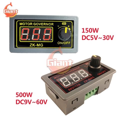 ZK-MG ZK-BMG DC5-30V/9-60V 5A PWM DC Motor Controller Governor Adjustable Speed Digital Display Eencoder Duty Ratio Frequency ► Photo 1/6
