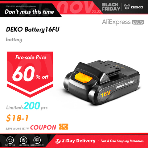 DEKO Battery16V 16V Lithium Ion Battery Pack for Loner 16V Cordless Drill ► Photo 1/3