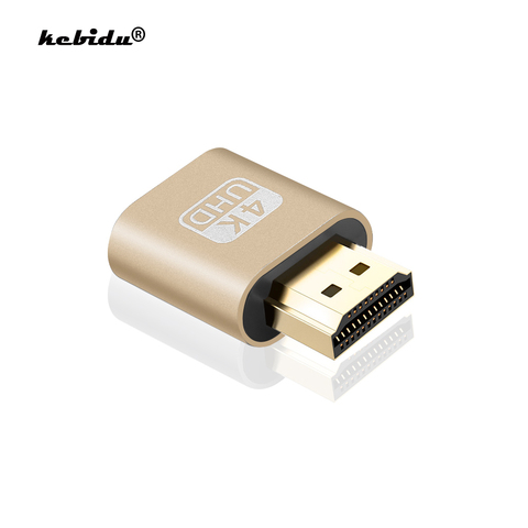 kebidu 1pcs VGA Virtual Display Adapter HDMI 1.4 DDC EDID Dummy Plug Headless Ghost Display Emulator Video card Lock plate ► Photo 1/6