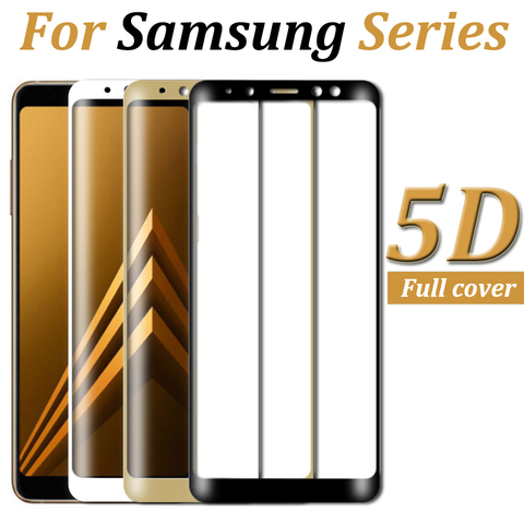 2pcs 5d protective glass for samsung a5 2017 for samsung a8 2022 screen protector a 8plus a520 9h tempered film protection glas ► Photo 1/6