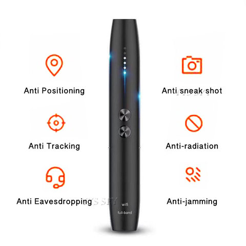 Anti Spy Portable Hidden Camara Detector Pen Wireless RF Signal Espia Pinhole Espion Wifi Cam Audio Bug GSM GPS Device Finder ► Photo 1/6