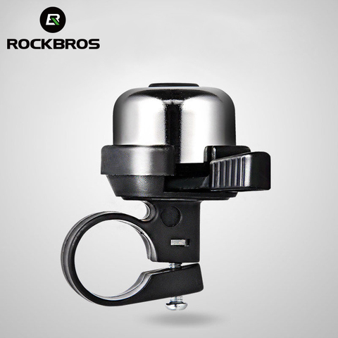 ROCKBROS Classical Stainless Bicycle Bell Cycling Horn Bike Handlebar Bell Horn Crisp Sound Bike Horn Safety Bicycle Accessories ► Photo 1/6