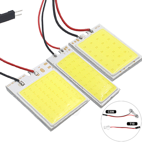 1x C5W C10W LED COB Bulb Festoon 31mm 36mm 69mm 42mm 12V White 5W5 T10 W5W COB LED Light Car License Plate Interior Reading lamp ► Photo 1/6